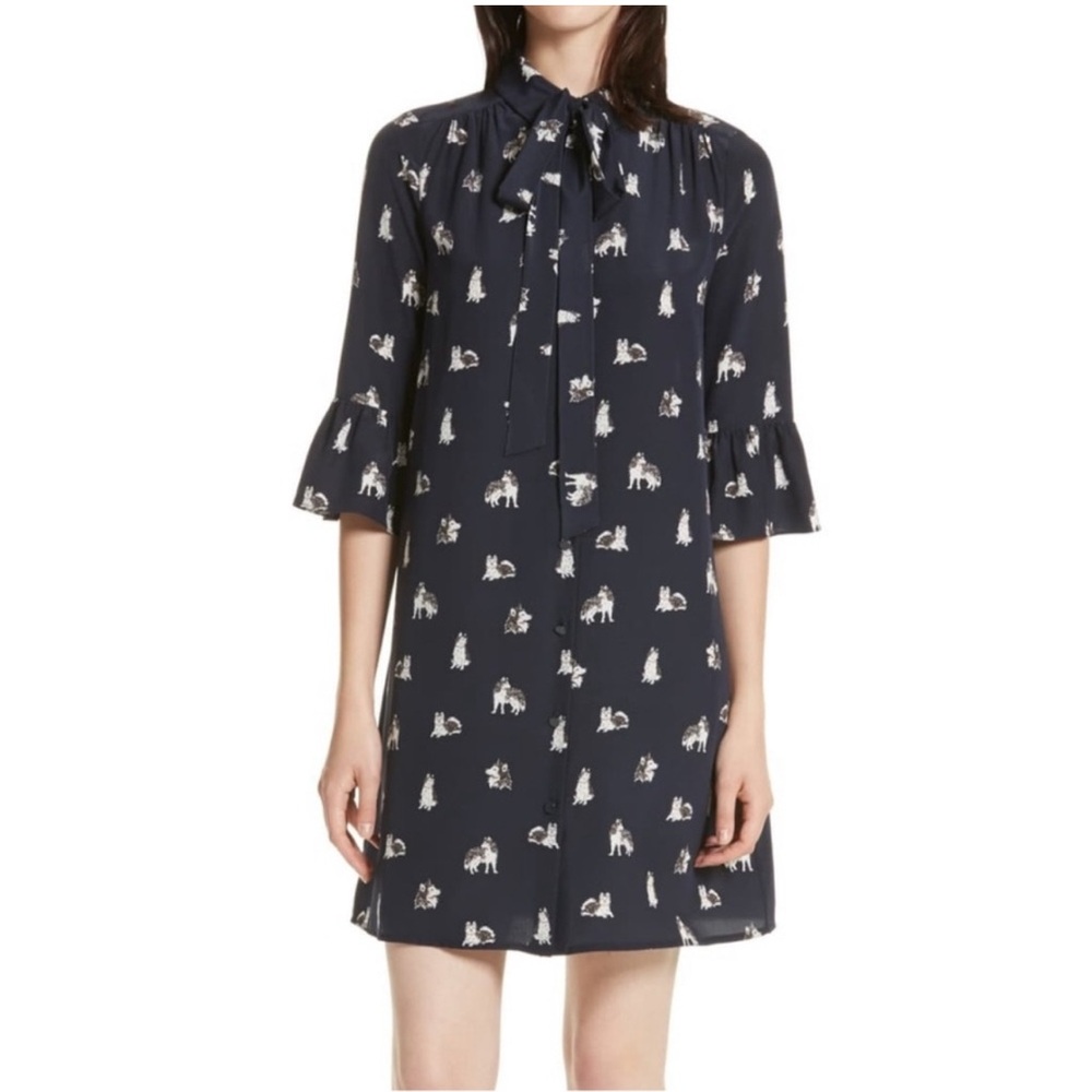 KATE SPADE Star Bright Husky Shirtdress. Navy Blue. Women’s size Medium.
